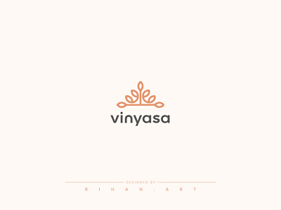 Vinyasa | Yoga Logo Design | Unused 99 designs logo abstract logo branding creative logo fitness logo gym health illustration leaf logo mark meditation mental health mindful minimal logo modern logo wellness yoga yoga app yoga studio