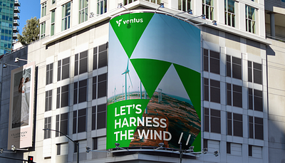 ventus company advertisement design ads advertisement banner branding design graphic design logo logo design mockup time square