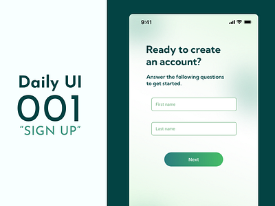 Daily UI | 001 | Sign Up design graphic design ui