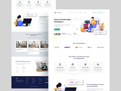 CoDesks - Co-Working Space Landing Page agency website co working co working space design landing page landing page designer minimal ui ui design user experience ux web design website website designer working