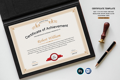 Certificate Template achievement appreciation certificate award certificate design certificate template completion diploma gold recognition reward word