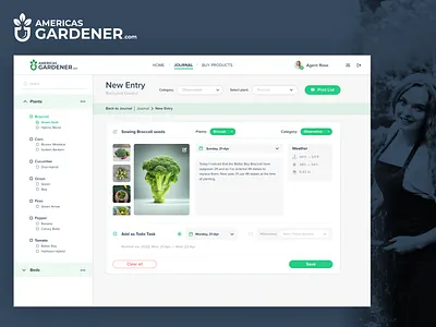 Gardener's Desktop App desktop app desktop garden app e commerce figma garden app gardener platform gerden tool program for gardeners uxui design