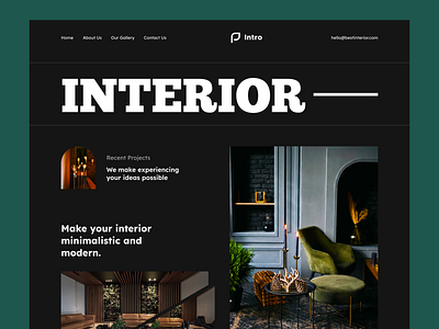 Interior design Web Header agency architecture clean creative design dribbble2022 e commerce home homedecor homedecoration homepage interior agency interriordesign livingroom minimal saas simple ui uiux web design website