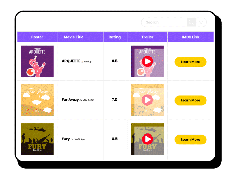Ninjatables.com Multimedia feature Lottie animation abstact animation design gif illustration jason jason animation lottie lottie animatio ninja tables table bulder plugins ui vector web animation web gif