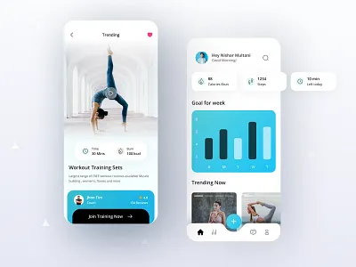 Fitness And Workout App branding design graphic design illustration ui vector workout