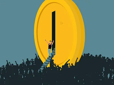 Money on love design flat graphic design illustration inspiring isometric vector