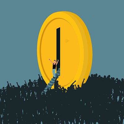 Money on love design flat graphic design illustration inspiring isometric vector