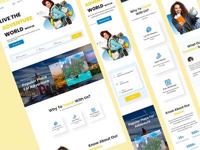 Concept - Travel Inspiration website (Desktop) design designing development dribble explore fun landing page tip toursim tracking travel travel landing page travelling web ui uidesign vacation web web design website