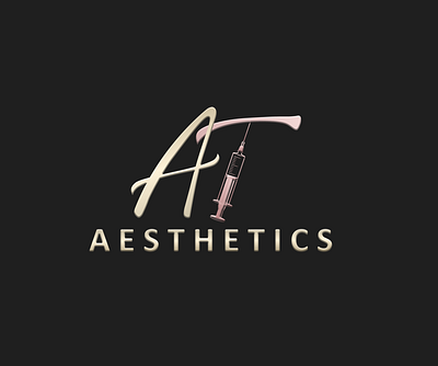 AT aesthetics logo design