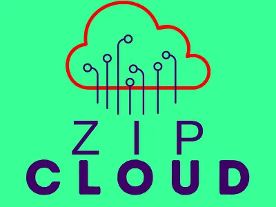 Zip Cloud Logo amazing app branding creative design graphic design illustration logo minimalist typography ui ux vector