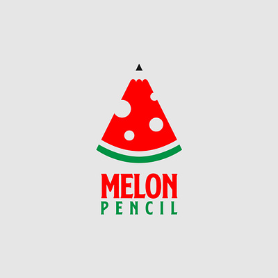 Melon Pencil Logo brand identity branding design illustrator logo logo design logo identity melon minimalist pencil vector watermelon
