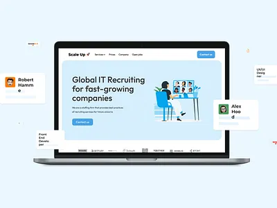 Onhires Recruiting Agency branding design figma site ui ux web design webflow