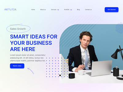 Business website landing page hero section UI design tutorial business website corporate website design enterprise landing pge design hero page hero section ui landing page ui uiux design web design web site design