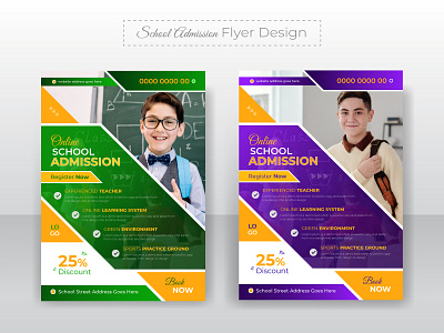 School Admission Flyer Design Template advertising design back to school branding brochure business flyer college corporate identity dribble portfolio flyer design graphic design marketing online learning print item professional flyer promotional ads school admission university