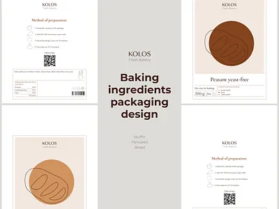 Packaging design for baking ingredients. branding design graphic design logo ui