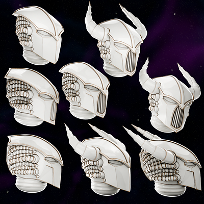 Night lords helmet pack 2 3d 3d art 3d model 3d printing 3d sculpting blender design warhammer