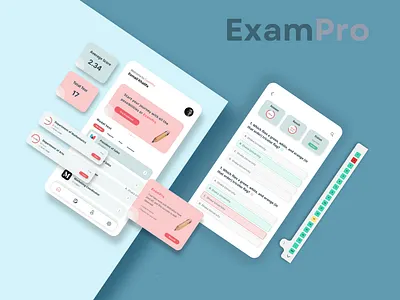 Online Education App UI/UX animation branding educational ui ux exam ui examapp examp app ux ui