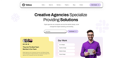 Creative Agency Hero Design apps design landing page ui ui ux design web design