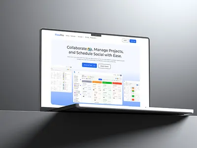 FlowPro – All-in-One Team Collaboration & Social Scheduling @social media scheduling ui app design application design productivity tool saas website team collaboration ui ux ui ux design user user interface website landing page website ui