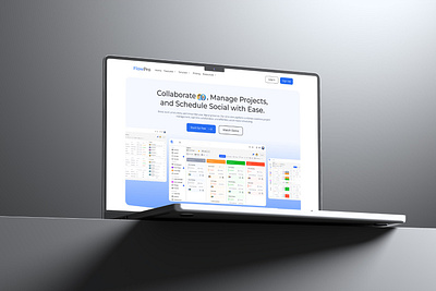 FlowPro – All-in-One Team Collaboration & Social Scheduling @social media scheduling ui app design application design productivity tool saas website team collaboration ui ux ui ux design user user interface website landing page website ui