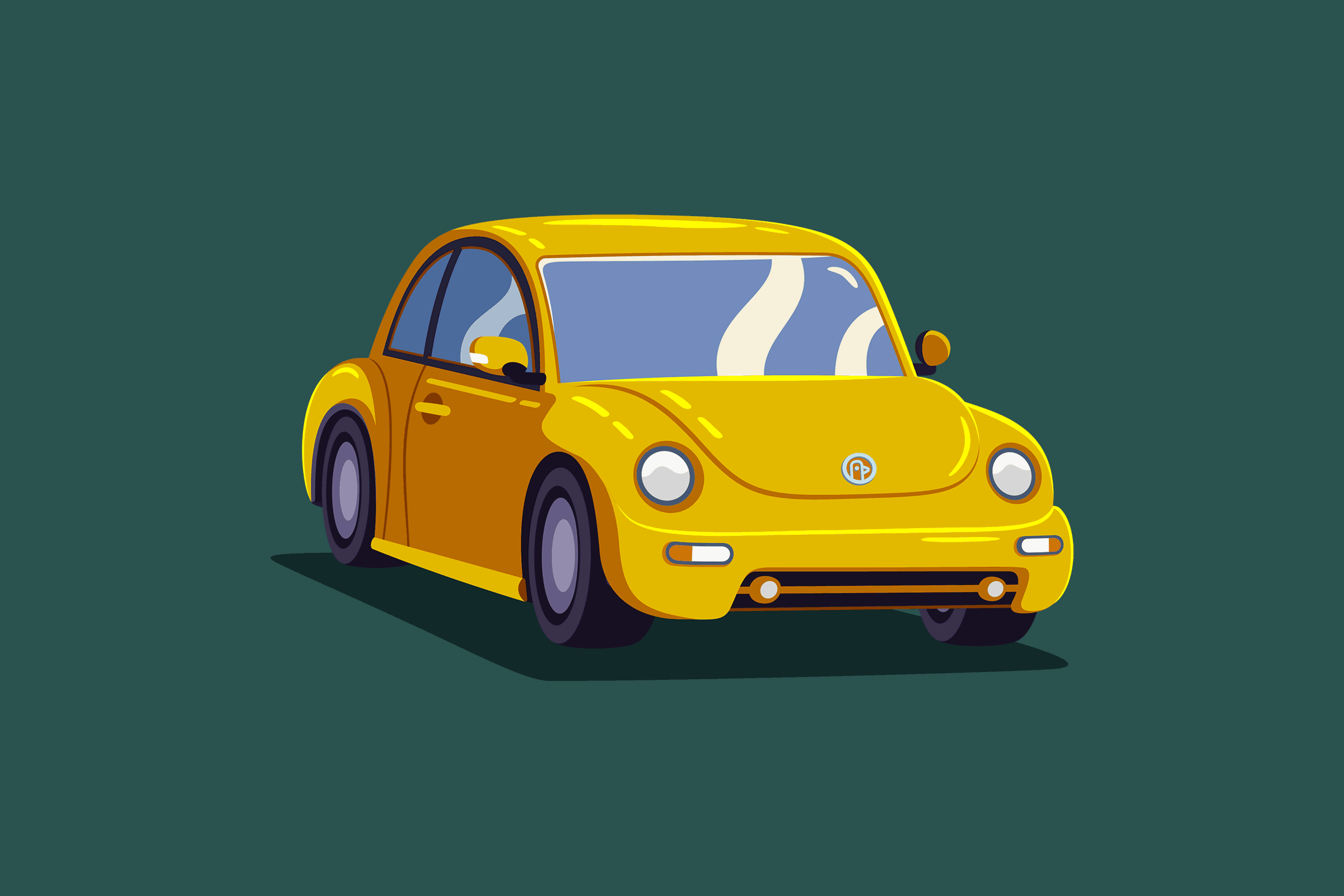 Smash the car! art car damage illustration vector