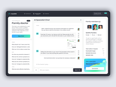 medOk ai aichatbot chatinterface design digitalhealth healthcareapp healthcareinnovation healthtech healthtracking illustration medicalai medicalassistant medicalstartup patientsupport secondopinion smartmedicine ui user experience ux uxfordoctors