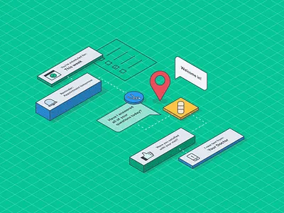 PatientPop Illustrations colorful flat healthcare illustration isometric