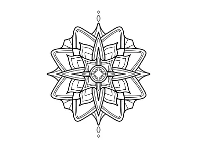 Mandala III art artwork blackwork design drawing illustration ink inking mandala pattern print tattoo art visual art