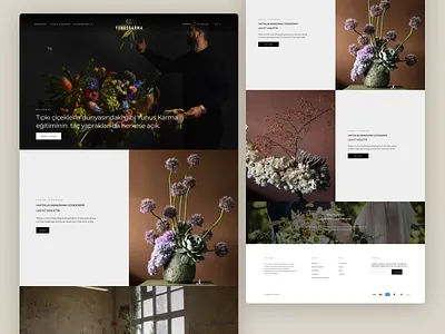 Yunus Karma Website bouquet branding decoration design figma floral flower landing page logo plant sale ui ux web website