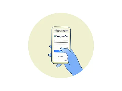 iOS Digital Product Illustration apple branding digital design illustration ios iphone login minimalist product design