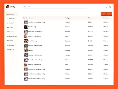 salon Management Dashboard (LightMode) dashboard dashboard design management dashboard