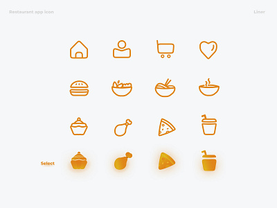 Restaurant Icon design app icon app ui branding burger food graphic design icon minimal pizza restaurant simple ui vector