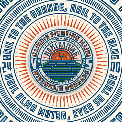 2021 Homecoming Pin football homecoming illini illinois