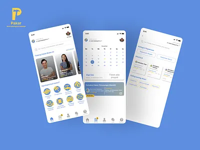 "Pakar": App Concept Craftsman Freelancer Platform app concept builder freelance freelancer app ui ui design