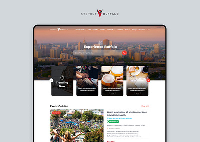 Step Out Buffalo blog branding cityguide design eventguide graphic design ui uidesign uiux ux website
