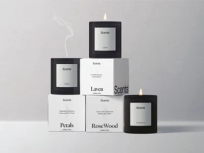 Scents Candles 3d branding design graphic design illustration logo typography ui ux
