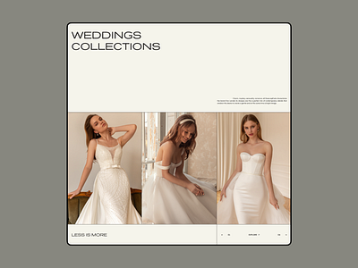 Eva Lendel Collections about clean collection design intelligent minimal slider trends ui ux web webdesign website wedding