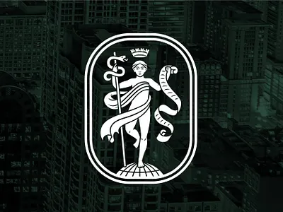 Intelligentsia logo ancient greek branding design greek god illustration logo snake