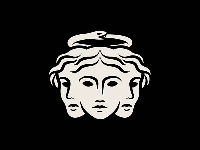 Ego ancient greek art branding design goddess greek god illustration logo ouroboros