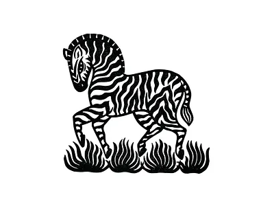 Zebra art blockprint design illustration linocut linoprint printmaking zebra