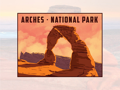 Arches National Park Illustration - Utah adventure adventure logo arches brand designer graphic designer illustration illustration artist logo designer logo ideas logo maker national park national parks outdoor logo outdoors tshirt design tshirt designer tshirt shop utah wacom