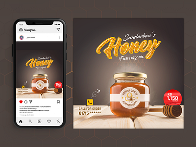 Honey Post Design graphic design honey post instagram post instagram post design instagram stories jabin moni marketing photo retouch poster design product design profile picture social media post social media template social post typography webb design