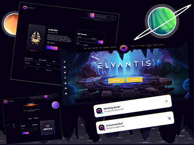 Metaverse Inspired NFT Platform 3d adobe xd blockchain design figma graphic design illustration logo metaverse nft nft website token typography ui ux vector website