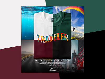 Traveler Manipulation Web Banner Design adobe photoshop best defination design facebook graphic design in2travel quality rkrezuan shirt social media banner traveller travellershirt tshirt webbanner