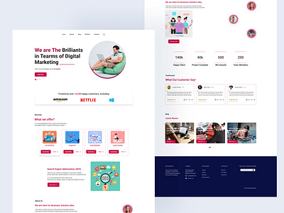 Digital Agency Website Design agency portfolio creative agency digital agency digital agency template e learning education food web site homepage landing pade marketing marketing agency minimal design responsive design seo agency squeeze page startup ux web design website