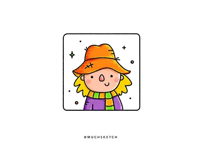 Cute scarecrow 🎃 affinity designer autumn blonde character design fall farm graphic halloween hat illustration illustrator procreate pumpkin scarecrow scarf spooky straw sweater trick or treat vector