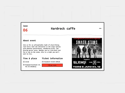 Concert concert design mobile design ui ux uxui web web design