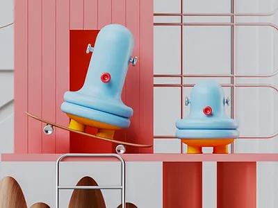 Pink House 3d characterdesign chemaparsanz graphic design illustration nft