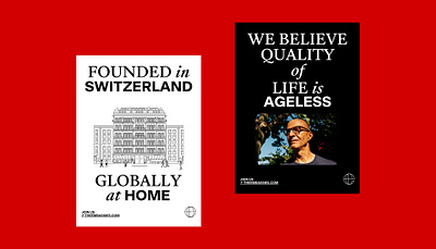 The Embassies ageing art direction boutique brand design community hospitality hotel luxury real estate senior living typography