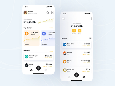 Slashpay Crypto Wallet - Mobile App app design banking app blockchain clean crypto cryptocurrency design finance finance app fintech fintech app ios app minimalist mobile app mobile banking product design ui ux wallet app